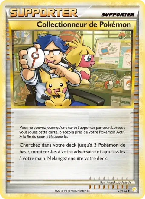 Carte Pokémon Collectionneur de Pokémon 097/123, extension HeartGold SoulSilver