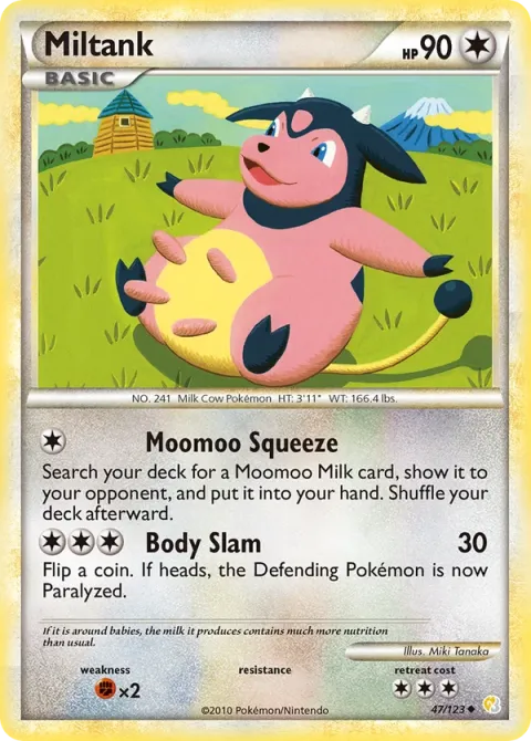 Carte Pokémon Écrémeuh 047/123, extension HeartGold SoulSilver