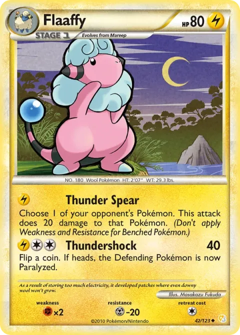Carte Pokémon Lainergie 042/123, extension HeartGold SoulSilver