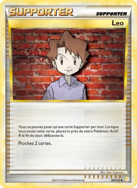 Carte Pokémon Léo 089/123, extension HeartGold SoulSilver
