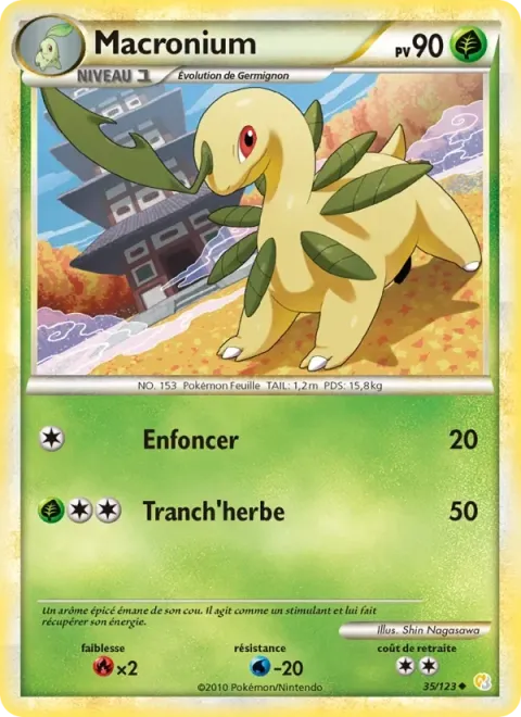 Carte Pokémon Macronium 035/123, extension HeartGold SoulSilver
