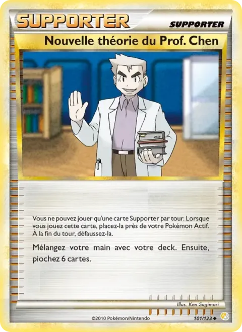 Carte Pokémon Nouvelle théorie du Prof. Chen 101/123, extension HeartGold SoulSilver