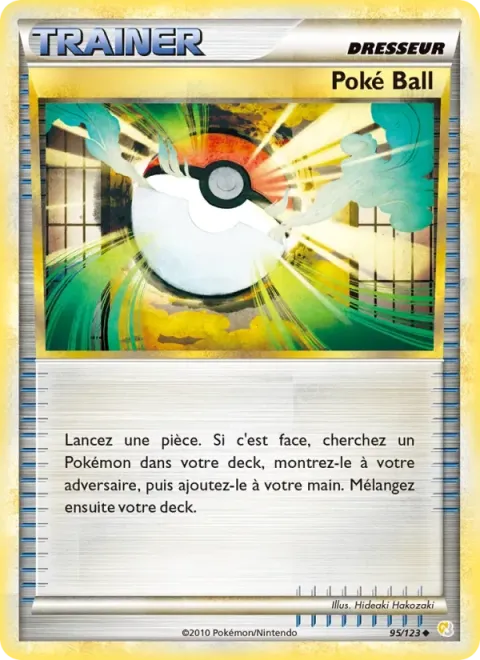Carte Pokémon Poké Ball 095/123, extension HeartGold SoulSilver