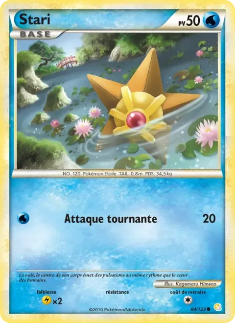 Carte Pokémon Stari 084/123, extension HeartGold SoulSilver