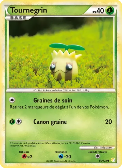 Carte Pokémon Tournegrin 085/123, extension HeartGold SoulSilver