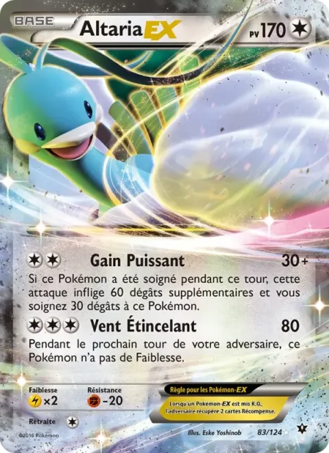 Carte Pokémon Altaria EX 083/124, extension Impact des Destins