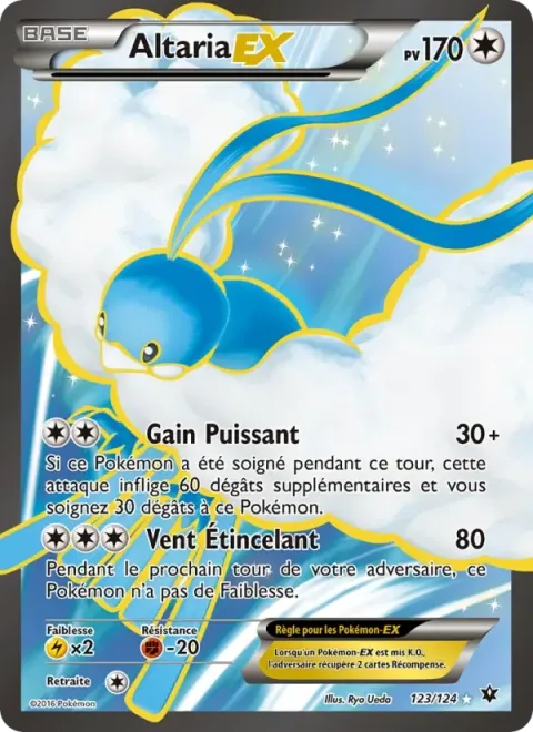 Carte Pokémon Altaria EX 123/124, extension Impact des Destins