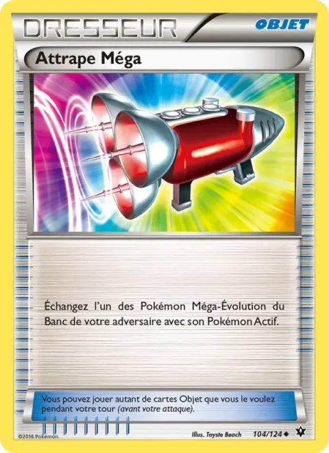 Carte Pokémon Attrape Méga 104/124, extension Impact des Destins