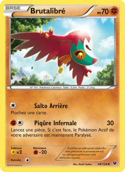 Carte Pokémon Brutalibré 048/124, extension Impact des Destins
