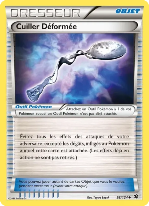 Carte Pokémon Cuiller Déformée 093/124, extension Impact des Destins