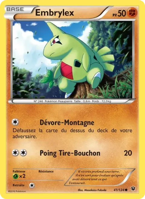 Carte Pokémon Embrylex 041/124, extension Impact des Destins