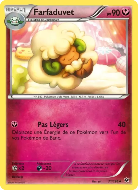 Carte Pokémon Farfaduvet 071/124, extension Impact des Destins