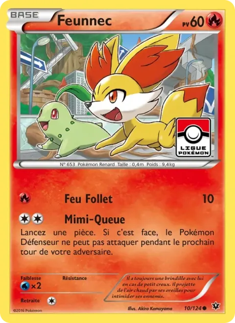 Carte Pokémon Feunnec 010/124, extension Impact des Destins