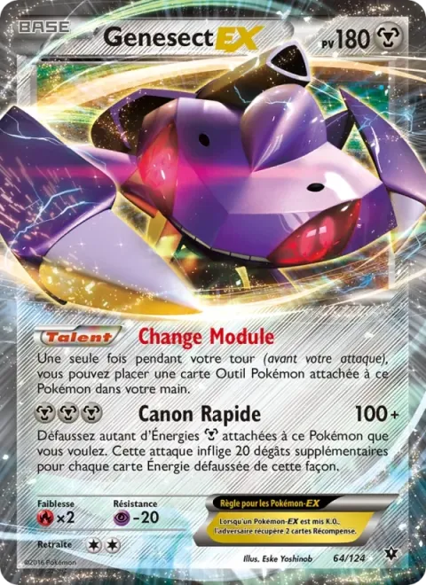 Carte Pokémon Genesect EX 064/124, extension Impact des Destins