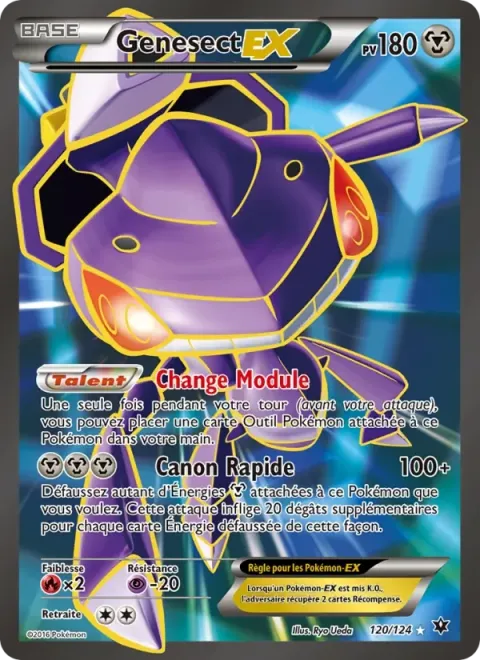 Carte Pokémon Genesect EX 120/124, extension Impact des Destins