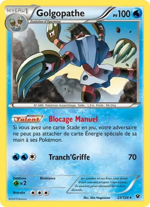 Carte Pokémon Golgopathe 023/124, extension Impact des Destins