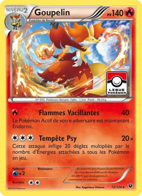 Carte Pokémon Goupelin 013/124, extension Impact des Destins