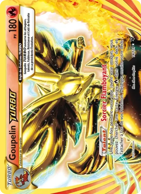 Carte Pokémon Goupelin TURBO 014/124, extension Impact des Destins