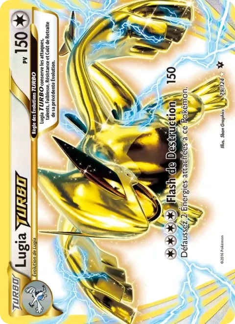 Carte Pokémon Lugia TURBO 079/124, extension Impact des Destins