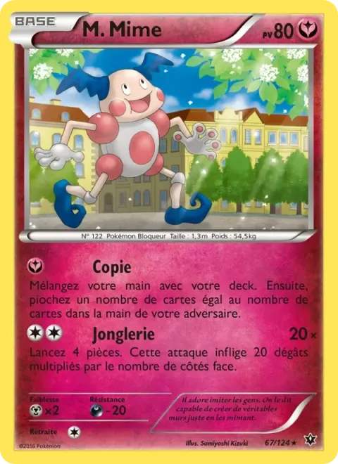 Carte Pokémon M. Mime 067/124, extension Impact des Destins
