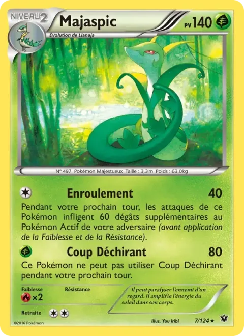 Carte Pokémon Majaspic 007/124, extension Impact des Destins