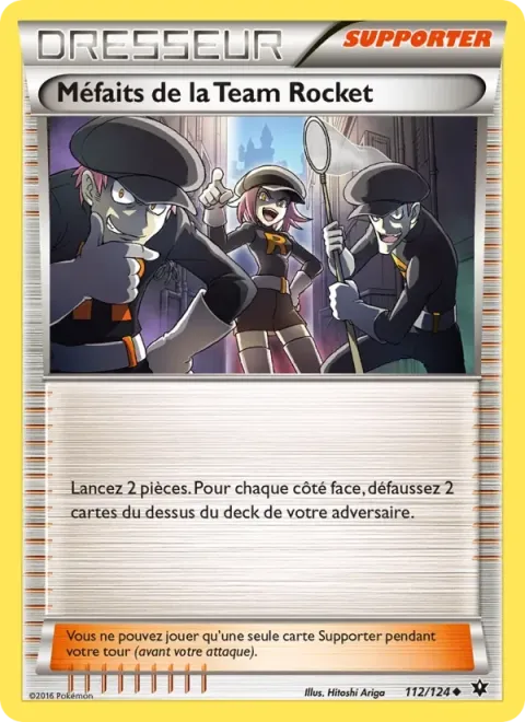 Carte Pokémon Méfaits de la Team Rocket 112/124, extension Impact des Destins