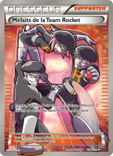 Carte Pokémon Méfaits de la Team Rocket 124/124, extension Impact des Destins