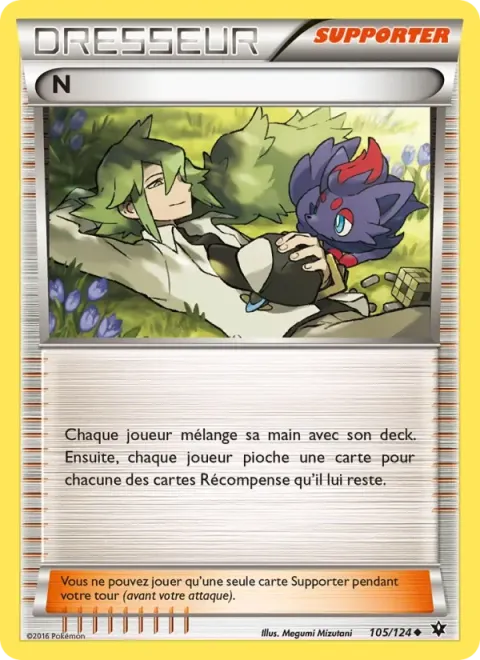 Carte Pokémon N 105/124, extension Impact des Destins