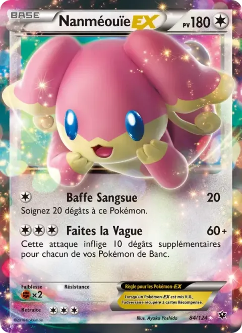 Carte Pokémon Nanméouïe EX 084/124, extension Impact des Destins