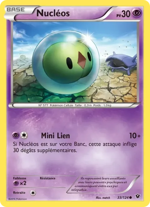 Carte Pokémon Nucléos 033/124, extension Impact des Destins