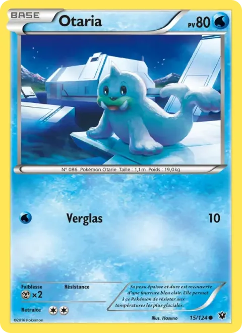 Carte Pokémon Otaria 015/124, extension Impact des Destins