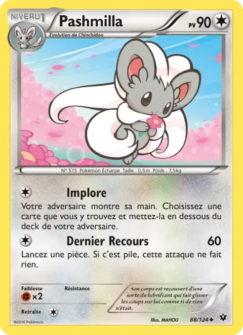 Carte Pokémon Pashmilla 088/124, extension Impact des Destins