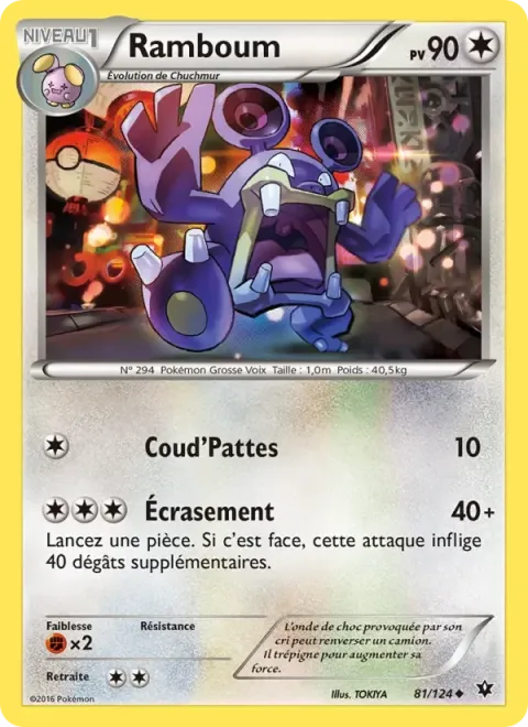 Carte Pokémon Ramboum 081/124, extension Impact des Destins