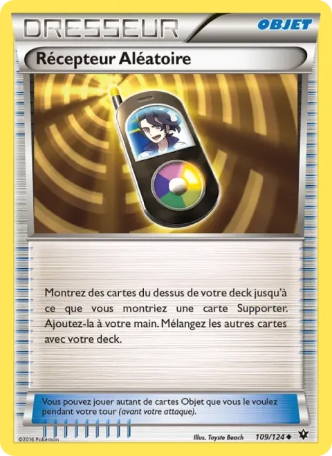 Carte Pokémon Récepteur Aléatoire 109/124, extension Impact des Destins