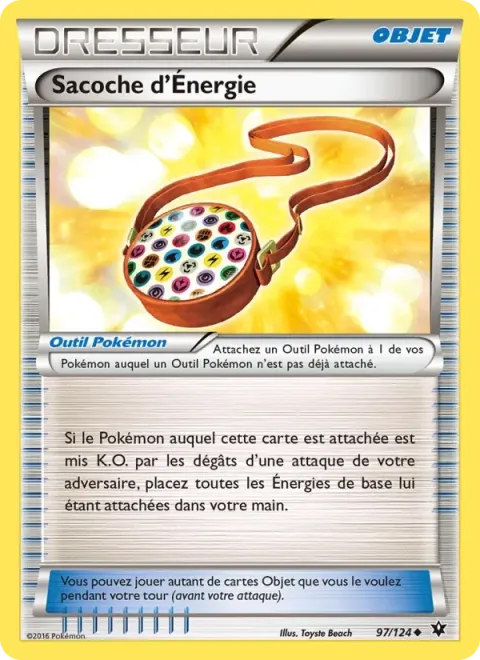Carte Pokémon Sacoche d’Énergie 097/124, extension Impact des Destins