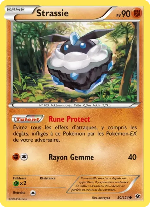 Carte Pokémon Strassie 050/124, extension Impact des Destins