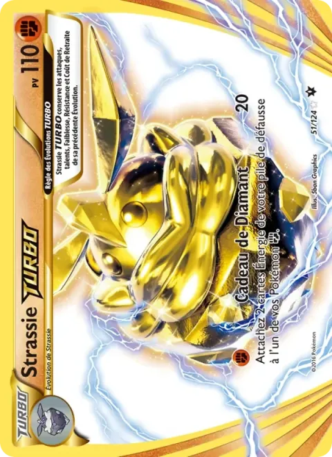 Carte Pokémon Strassie TURBO 051/124, extension Impact des Destins