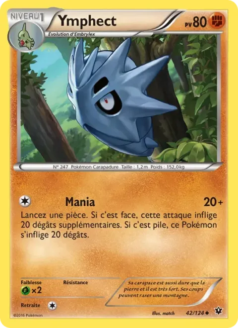 Carte Pokémon Ymphect 042/124, extension Impact des Destins