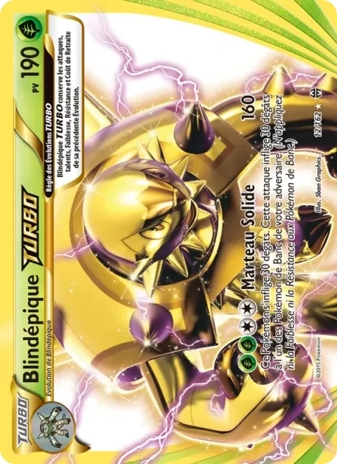 Carte Pokémon Blindépique TURBO 012/162, extension Impulsion Turbo