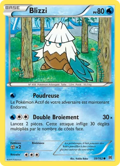Carte Pokémon Blizzi 039/162, extension Impulsion Turbo