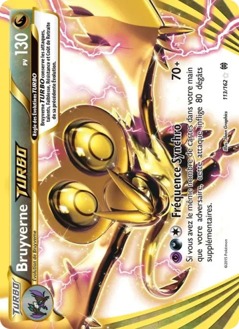 Carte Pokémon Bruyverne TURBO 113/162, extension Impulsion Turbo