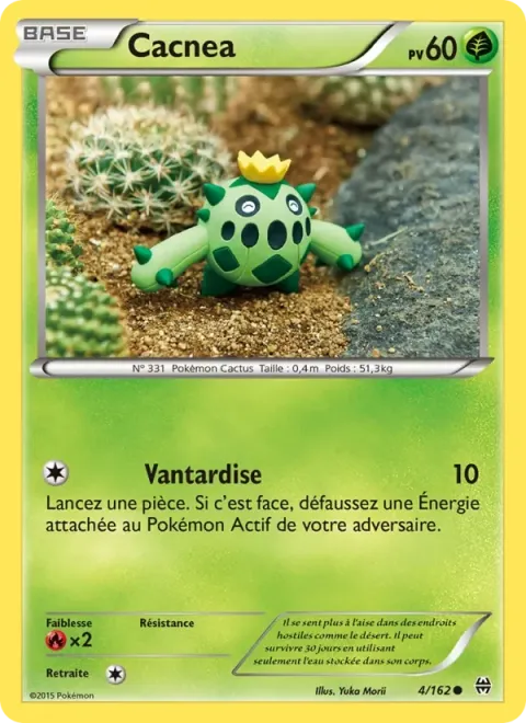 Carte Pokémon Cacnea 004/162, extension Impulsion Turbo