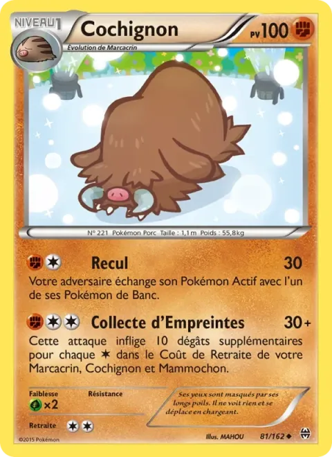 Carte Pokémon Cochignon 081/162, extension Impulsion Turbo