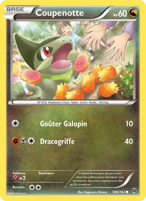 Carte Pokémon Coupenotte 108/162, extension Impulsion Turbo