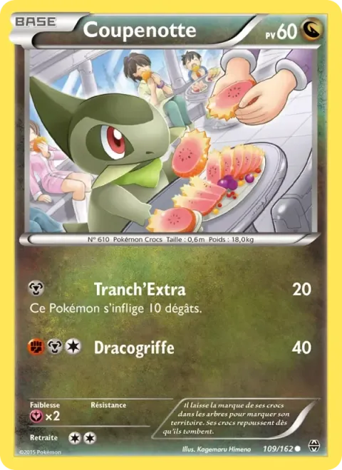 Carte Pokémon Coupenotte 109/162, extension Impulsion Turbo