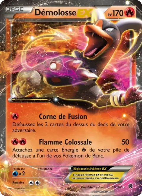 Carte Pokémon Démolosse EX 021/162, extension Impulsion Turbo