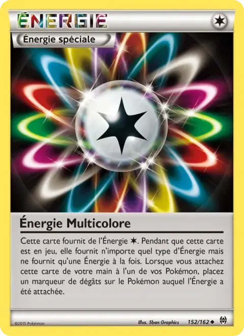 Carte Pokémon Énergie Multicolore 152/162, extension Impulsion Turbo