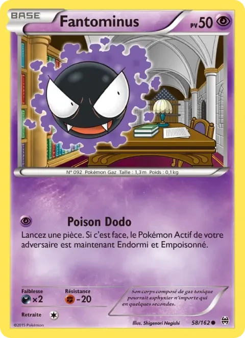 Carte Pokémon Fantominus 058/162, extension Impulsion Turbo