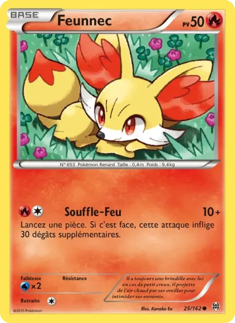Carte Pokémon Feunnec 025/162, extension Impulsion Turbo