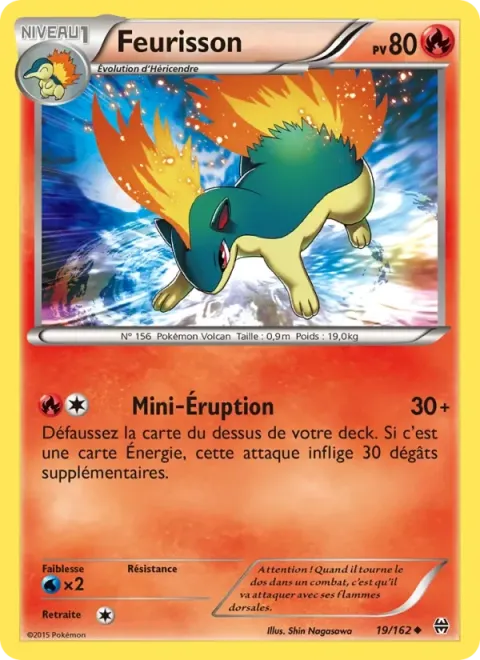 Carte Pokémon Feurisson 019/162, extension Impulsion Turbo